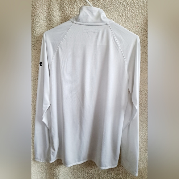 Mens Under Armour White Long Sleeve Heat Gear Top - Picture 8 of 9